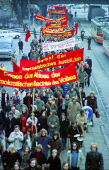 Studentische Demonstration Hamburg 1973 © Holger Rüdel