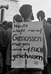 Demonstration am 13.4.1968 in Kiel nach dem Attentat auf Rudi Dutschke © Holger Rüdel