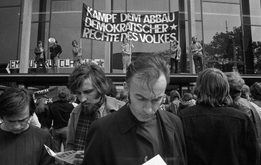 Kundgebung der Sozialistischen Studentengruppe (SSG) Hamburg 1972 © Holger Rüdel