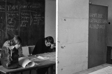 Linke Studenten lesen Zeitung 1973 © Holger Rüdel