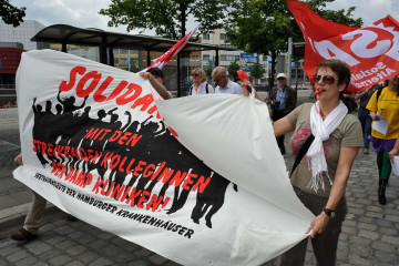 Solidaritätsdemonstration für Helios-Beschäftigte in Kiel, 2012 © Holger Rüdel