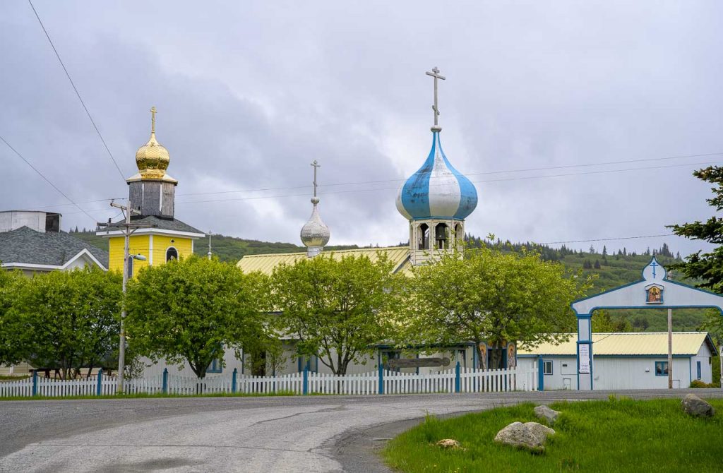 Russisch-orthodoxe Kirche der altgläubigen Richtung in Nikolaevsk, Alaska, Kenai Peninsula.