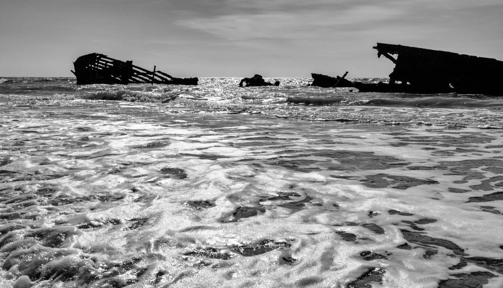 Seit 1870 liegt das Wrack der spanischen Bark "Ulpiano" am Strand von Süderoogsand.